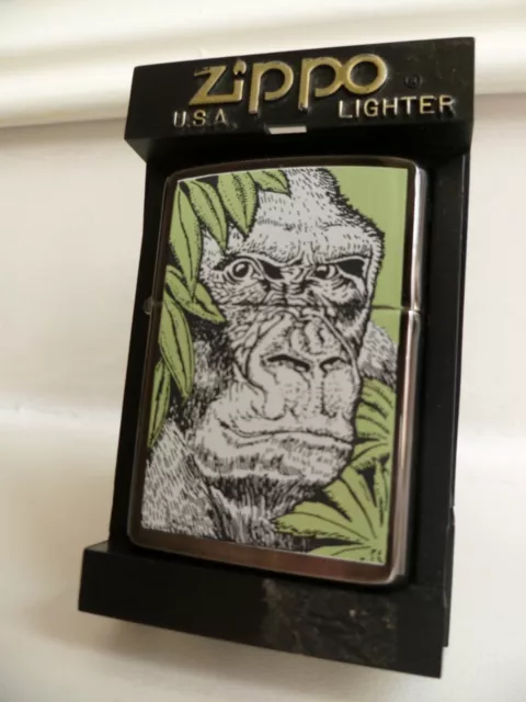'Barrett Smythe, Gorilla' 1992 Zippo Lighter - Midnight Chrome - New in case