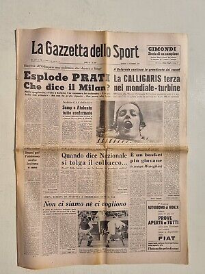 GAZZETTA DELLO SPORT 7 SETTEMBRE 1973 CALLIGARIS MILAN-GIMONDI PIERINO PRATI 