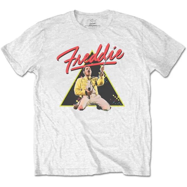 Queen Freddie Mercury Mic Stand Pose officiel T-shirt Hommes unisexe