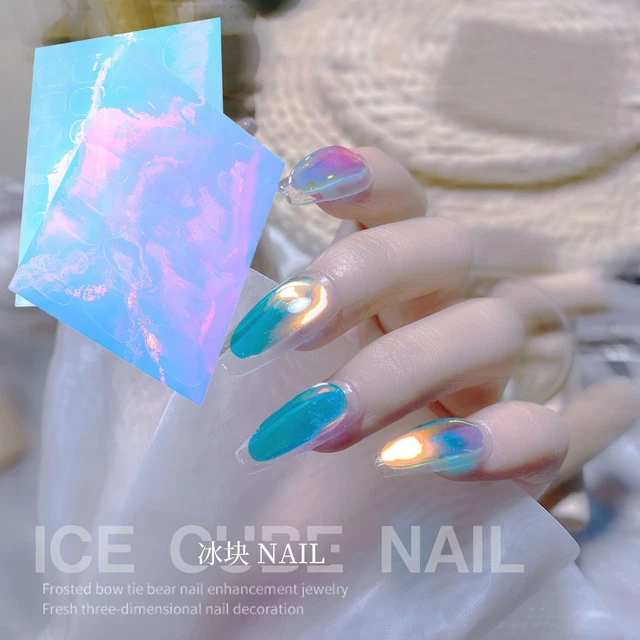 DIY Autocollants pour ongles Glaçon Décalcomanies autocollantes Aurore