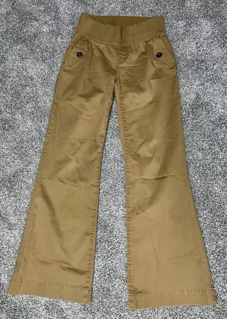 Gap Maternity Khaki Demi Panel Khaki Pants Stretch Size 2