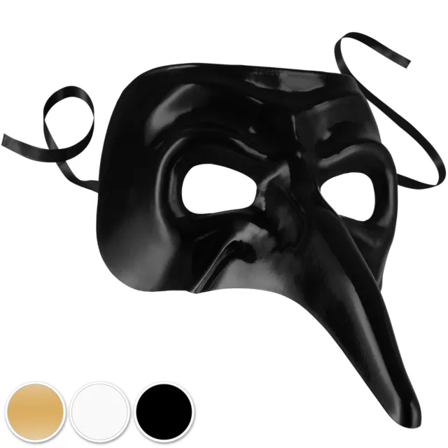 Venezianische Augenmaske lange Nase Damen Herren Oper Maske Ball Fasching neu