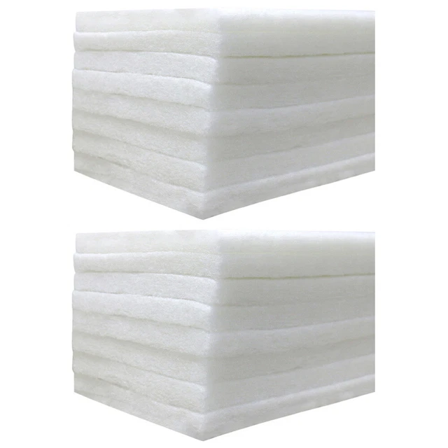 2 Bags Coton De Filtre Réservoir Poissons Polyester Média Filtrant Pour Bassin