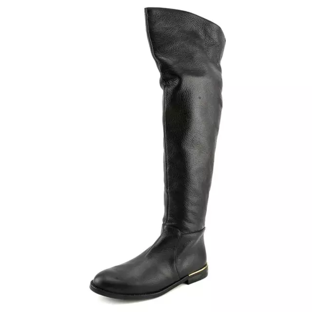Carmen Marc Valvo Women's 'Drina' •Black Leather • Over the Knee Boots