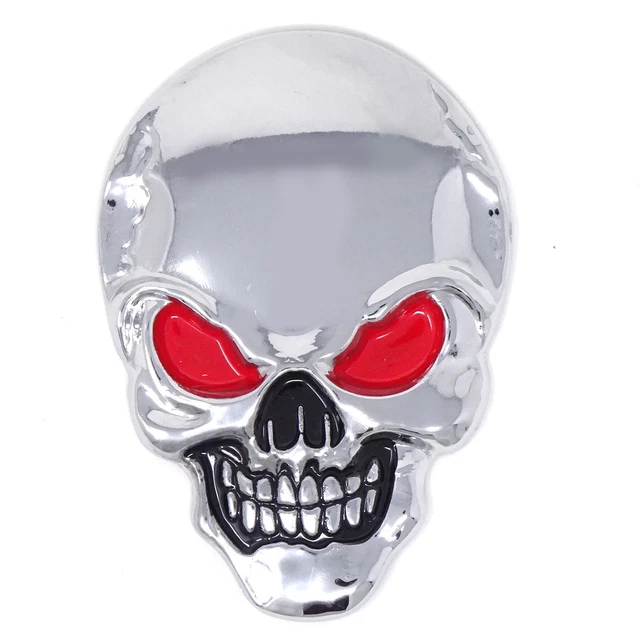 Auto Auto Camion 3D Metallo Testa Di Teschio Logo Emblema - Foto 10