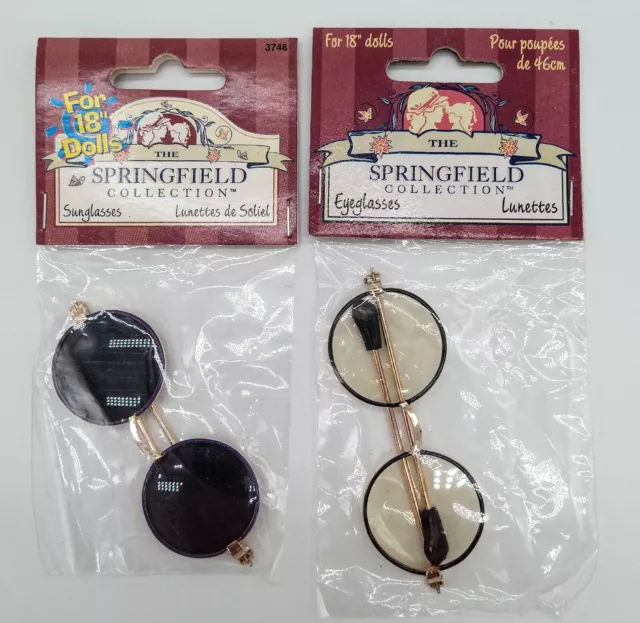 American Girl Springfield Collection Eyeglasses & Sunglasses For 18" Dolls  NIP!