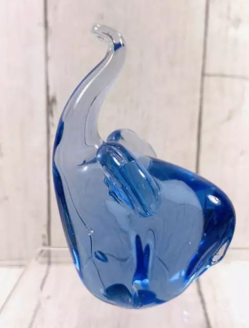 United States Commemorative Art Gallery Cobalt Blue Glass  3.25" Whale Figurine