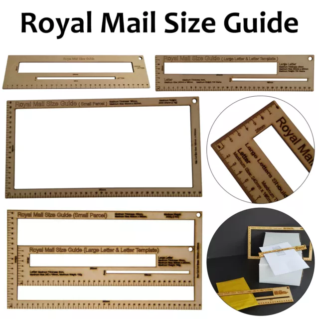 Wood Royal Mail Size Guide Mail PPI Letter Size Ruler Post Office Postal Price