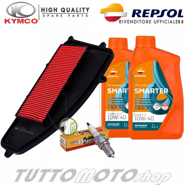 Tagliando KYMCO X-Town 300 ABS 2016-2020 / Kit Olio Repsol Sint Filtro Candela