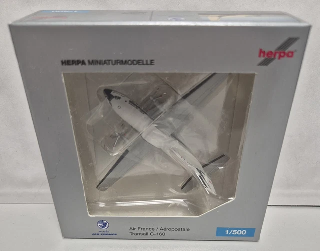 Herpa Air France – Avion Transall C-160 1/200 – Modèle Métal Prêt à Exposer – 14 Ans Et Plus