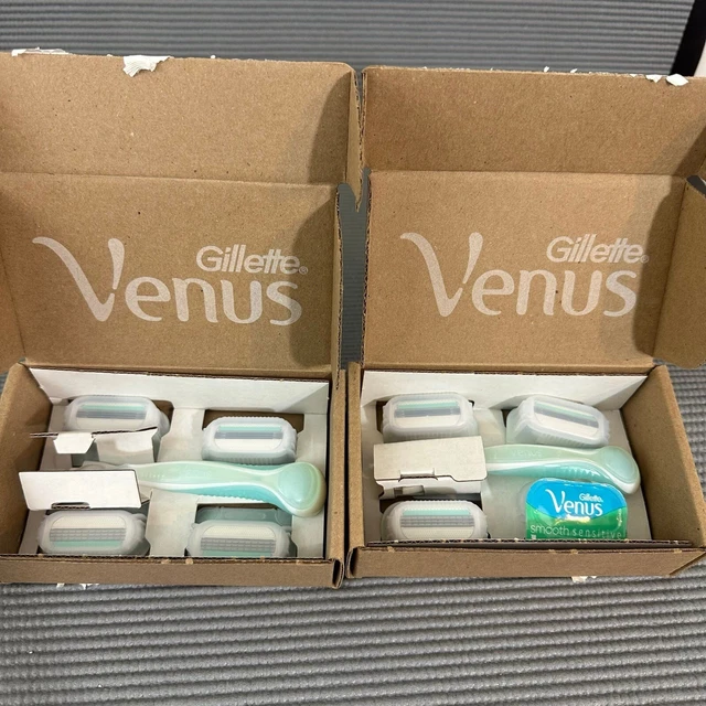 NUEVO Gillette Venus Suave Sensible Mujer Afeitadoras 8 Recargas Juego 2 Manijas