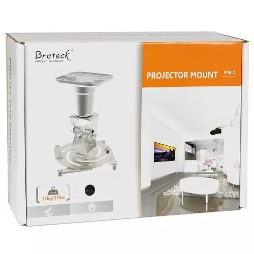 Brateck EPB-1 Universel Projecteur Plafond Montage - Noir - Support Jusqu'À 15kg 3