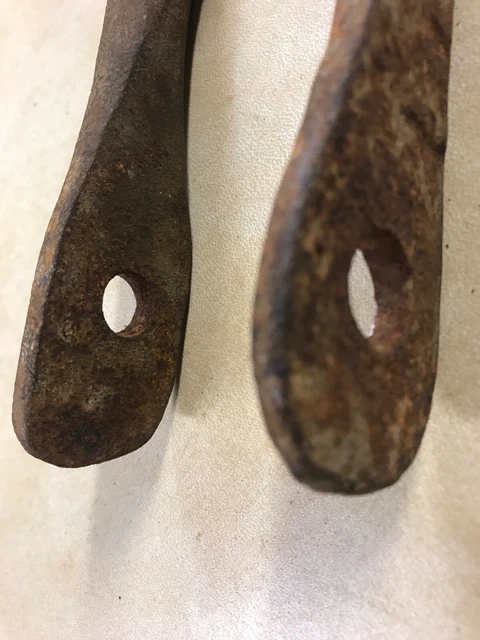 ANTIQUE IRON CLEVIS U HOOK Hand FORGED  Steampunk Repurpose. Unique 3