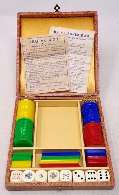 Boîte De 12 Anciens Dés à Jouer - Taille 15mm, Des Années 60/70, Vintage