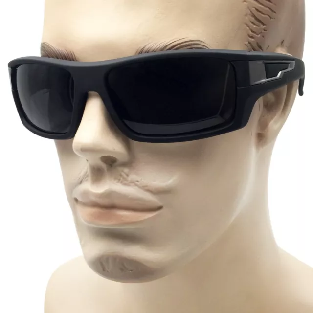 XL LARGE MEN Sunglasses Sport Wrap Around Mirror Driving Eyewear