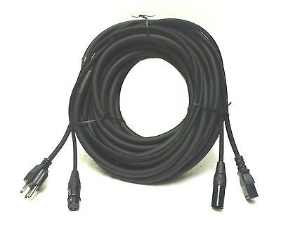 4.5M LASE 15 Ft Powered Speakers Siamese PowerCon AC & XLR Audio Combo Cable 