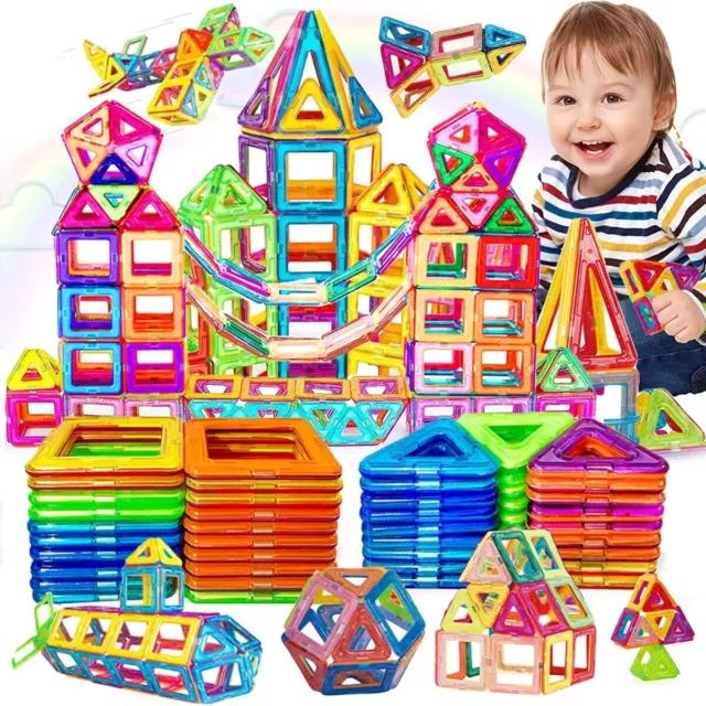 Mini 100 Pcs Magnetic Building Blocks Kid Tiles Set Educational Construction Toy