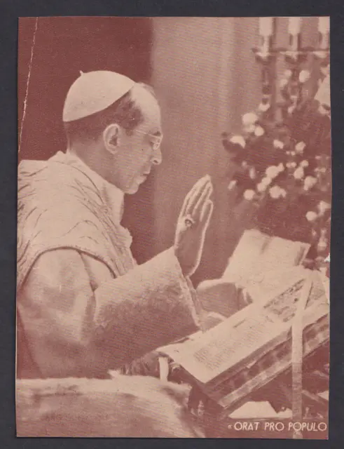 santino antico del Papa Pio XII image pieuse holy card estampa