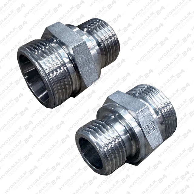Schneidringverschraubung GE12LR3/8ED – 12L, M18x1,5, Verzinkt – 10 Stück Hydraulikverschraubung Für 315 Bar – NBR-Dichtung, -35°C Bis +120°C