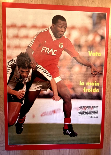 Affiche Football Vintage - Joao Alves Benfica Lisboa Vs FC Nantes - Coupe UEFA 1978-79 (Très Bon état)