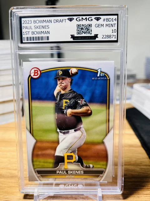 PSA 10 PAUL SKENES AUTO 1st 2023 Bowman Cromato Draft PIRATI - Foto 5