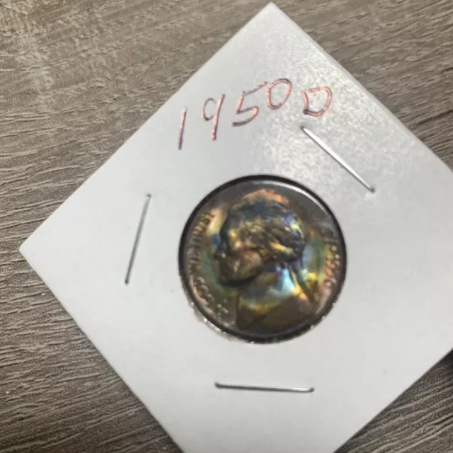 1950 (D) Jefferson Nickel BU US Coin Toned