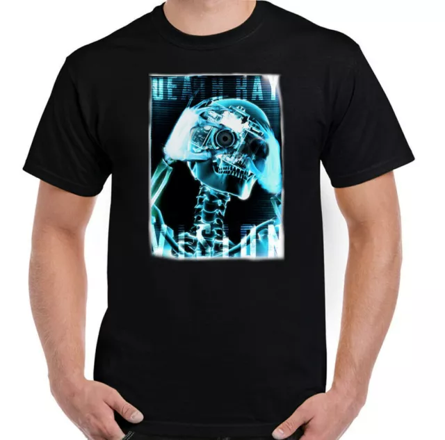 Fotografia T-Shirt Death Ray Vision Uomo Divertente Teschio Fotocamera Top