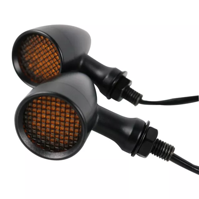 2x Motorcycle LED Turn Signal Indicator Light for Harley Chopper Cafe Racer MU