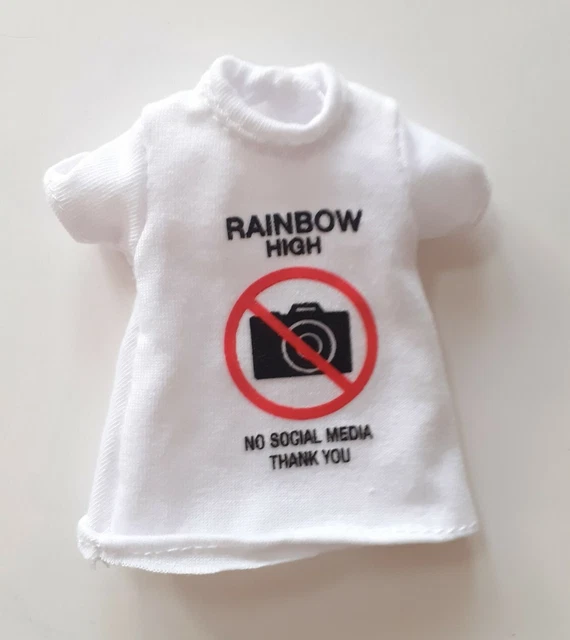 Rainbow High Dolls Clothes. Deluxe Fashion Closet Original Fab Logo Top. NEW!!