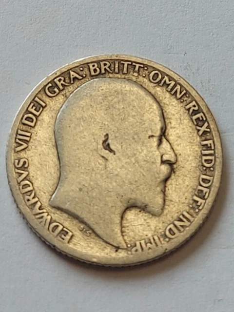 1905  King Edward VII Silver  Sixpence Coin