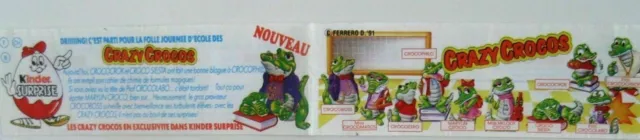 Kinder -Série complète  Crazy Crocos  + Bpz 2