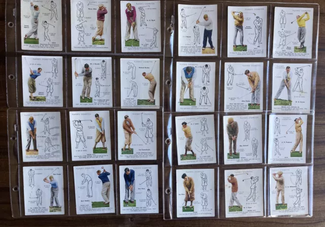 “Golf” 1939 Players Cigarettes - Full Set - 25 Cards In Mixed Condition.