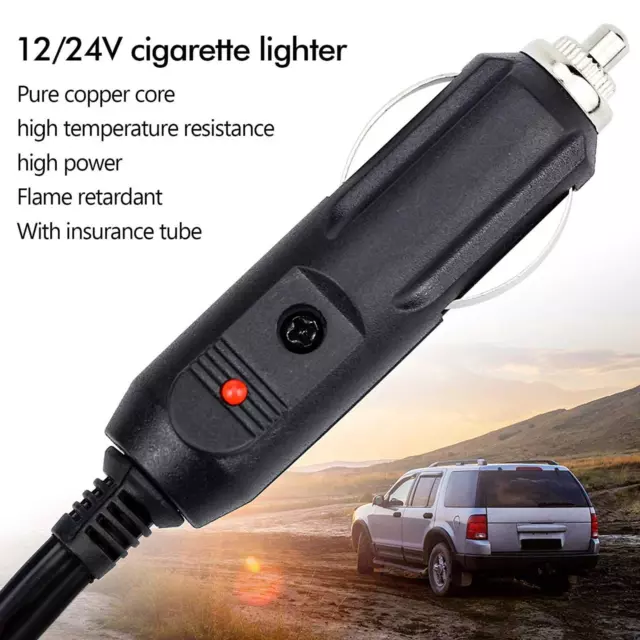 12V Fused Cigarette/Cigar Lighter Power Plug Connector Vehicle Van For Car V3G4