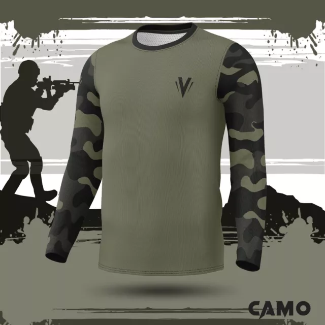 Voltic Pro Camo Jersey- MTB Motocross BMX Racing Downhill Enduro Snowboard