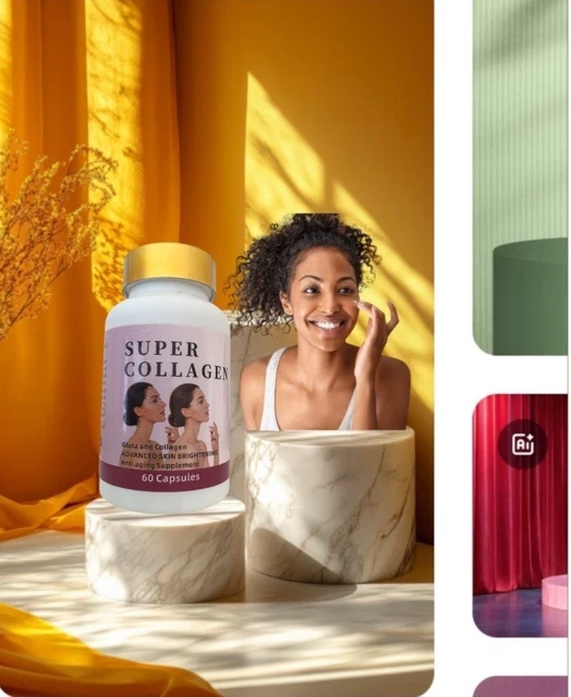 Complément Glutathione + Vitamine C + Collagène X 2 Boîtes - Blanchissant, Peau Mature, Gélules