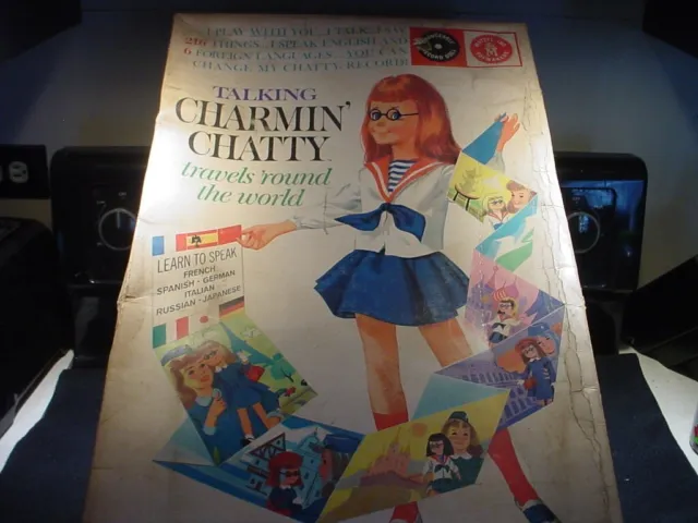 Matel Charmin Chatty doll-original box-records-clothes and accessories-big doll