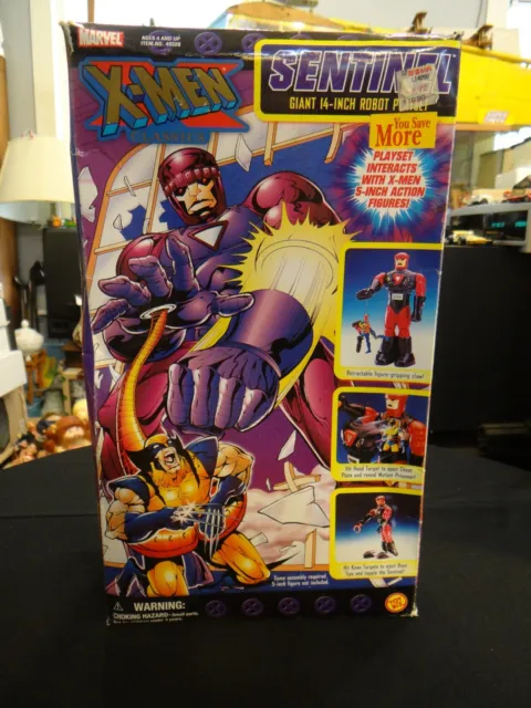 VTG 2000 Marvel X-Men Sentinel 14" Robot Playset ToyBiz NEW IN OPENED BOX ~LOOK!