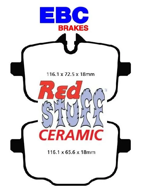 Bmw M5 F10 F18 Rear Brake Pads Ebc Red Stuff (Ceramic) Made In Uk