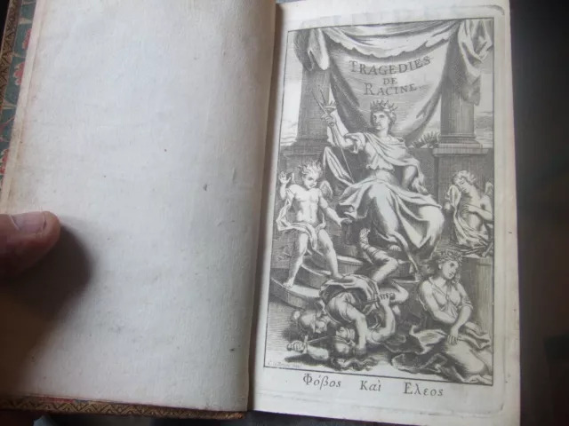 Lot Livres anciens , 1702,  1 Volume, Racine, 7 Gravures