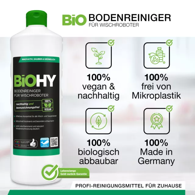 BiOHY Nettoyeur de sol pour robots de nettoyage1 bouteille de 1 litre + doseur - 2