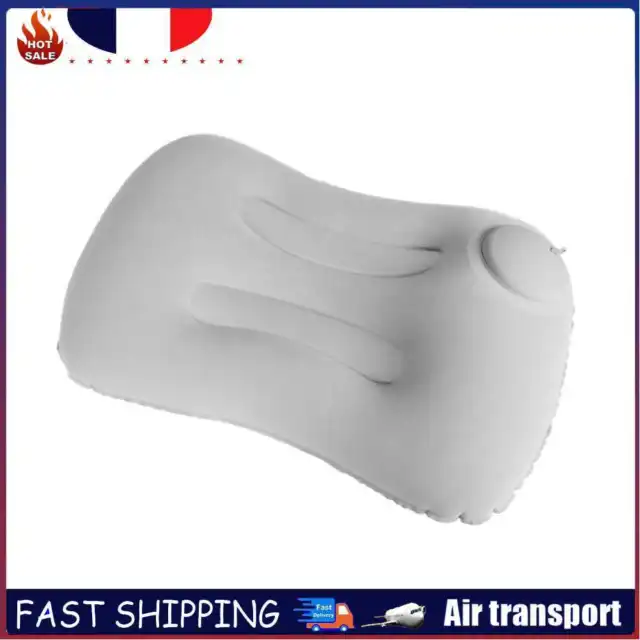 U Shaped Travel Pillow Air Inflatable Airplane Sleeping Neck Cushion (Grey)
