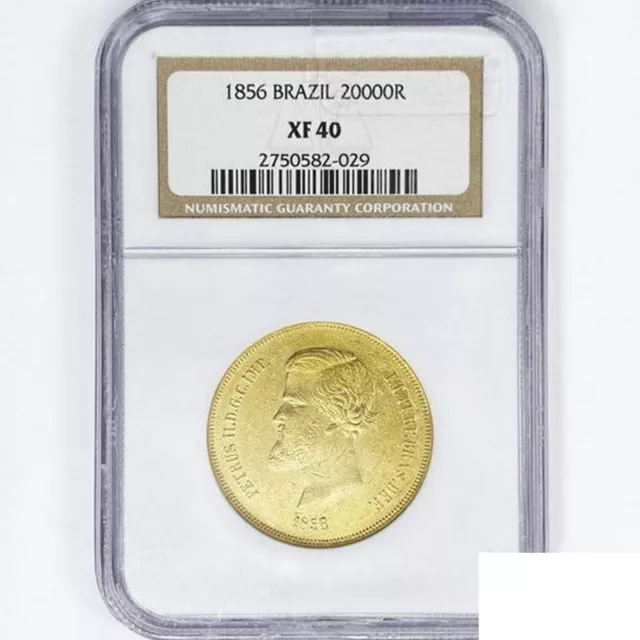 1856 BRAIL 20000R .53oz Gold NGC XF40