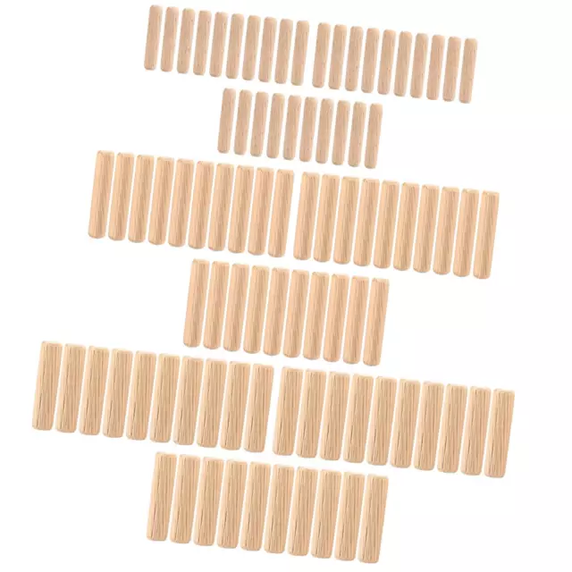 90Pcs Wooden Dowel Pins Fluted Wooden Dowels for Furniture Drawer Connecting