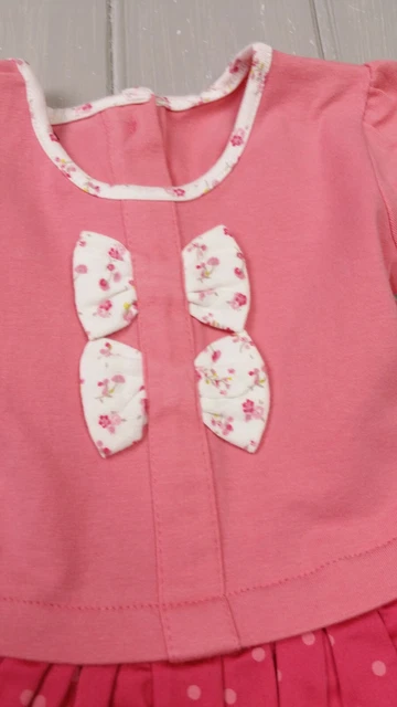 T-shirt bambina MATALAN abito con fiocchi e leggings abito 0-3 mesi nuova con etichette 2