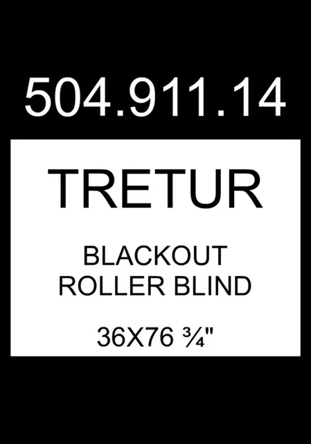 2x IKEA TRETUR Blackout Rodillo Persiana Gris 36x76 3⁄4"" 504.911.14 Nuevo