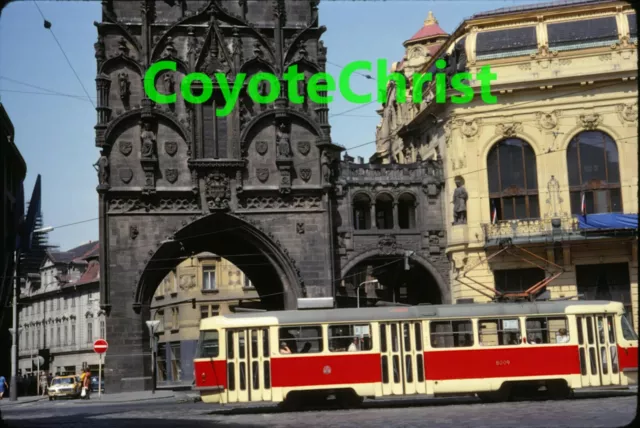 Original Slide TRAM TROLLEY No. 8009 PRAGUE CZECH REPUBLIC Kodachrome 1979