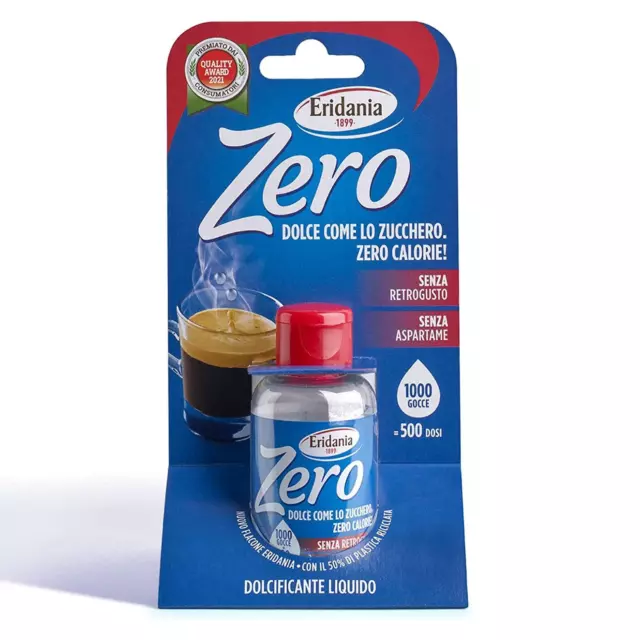 Dolcificante Liquido Zero 1000 Gocce Eridania Bottiglietta da 60 ml