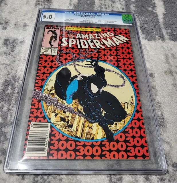 Amazing Spider-Man #300 CGC 5.0 White Pages 1st Full App Venom Newsstand