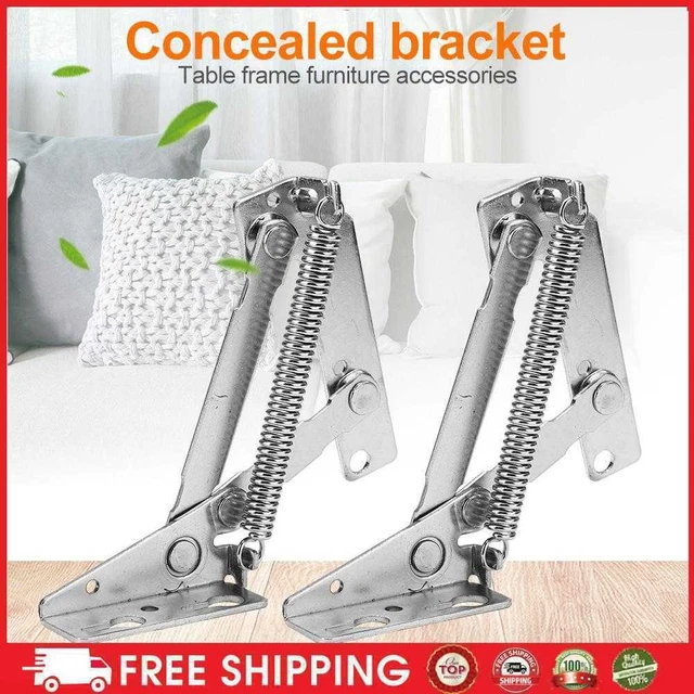 2pcs/set 80 Degree Sprung Hinges Sofa Cabinet Door Lift Up Stay Flap Top Support