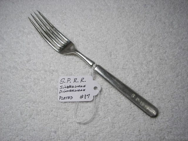 Very Old SPRR Southern Pacific Railroad Dinnerware Silverplated Fork / No.17